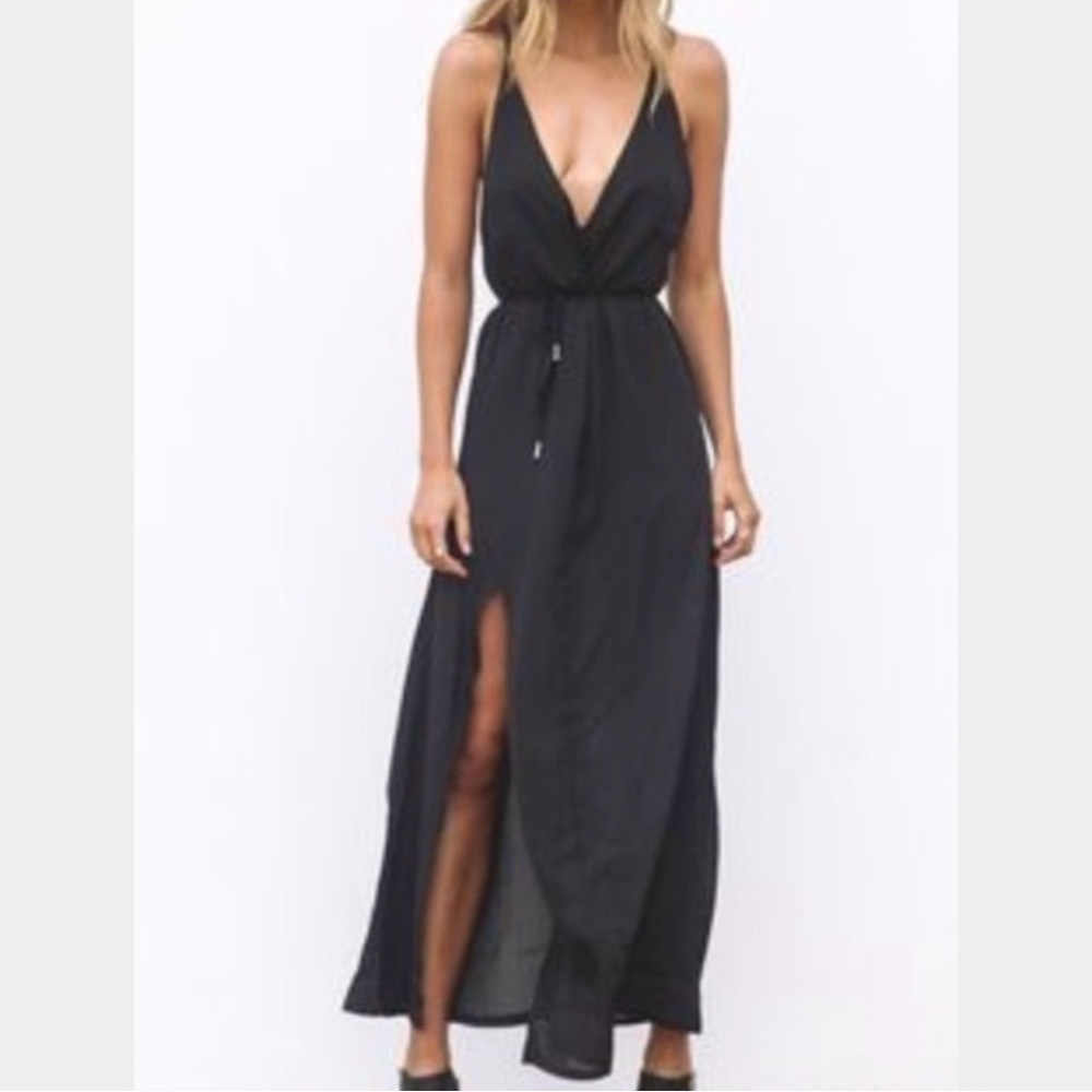 NWOT Sabo Skirt Andress Black Maxi Dress